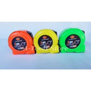 PUMPKIN ตลับเมตร 5เมตร รุ่น 10374 / TURBO-5025 หน้ากว้าง 25mm. (1") ผลิตจากพลาสติก ABS 100% เล็ก เบา แข็งแรง ตกไม่แตก 5