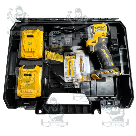 DEWALT ชุดสว่านไขควง กระแทก 20V รุ่น DCF850D2A-B1 (แบต20V 2.0Ah x2+แท่นชาร์จ) DCF850 **ส่งเร็ว ของแท้100%** 2