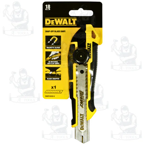 DEWALT มีดคัตเตอร์ SNAP-OFF ขนาด 18 มม. รุ่น DWHT10332-0-30 ใบมีดทำจาก Carbide คม ตัดง่าย ของแท้ พร้อมส่ง 6