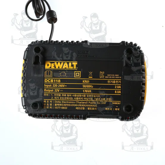 + + DEWALT แท่นชาร์จแบตเตอรี่ แบบชาร์จเร็ว รุ่น DCB118-KR 10.8-60V 6.0AH DCB118 4