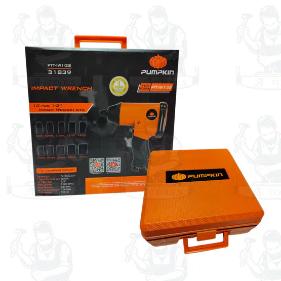 PUMPKIN รุ่น 31839 เครื่องยิงบล็อกลม 1/2 PTT-IW1/25 โครงสร้างผลิตจากอลูมิเนียมหล่อ น้ำหนักเบา แข็งแรง ทนทาน ไม่เป็นสนิม 3