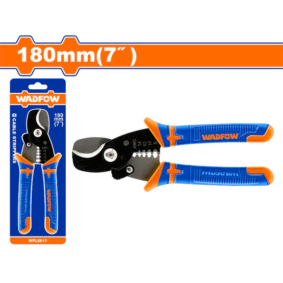 WADFOW คีมตัดสายเคเบิ้ล 7″ รุ่น WPL5617 สำหรับตัดสายไฟ สามารถปอกสายไฟได้ 4ขนาด 6