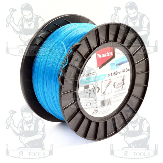 MAKITA รุ่น MPE-01753 สายเอ็นตัดหญ้า 4 แฉก สีฟ้า 1.6MMX 445M 3
