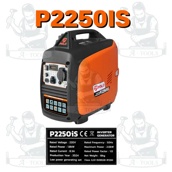 POLO เครื่องปั่นไฟ INVERTER รุ่น P2250IS 2.0KW / P3150IS 2.8KW / P4500IS 4.0KW เสียงเงียบ สตาร์ทด้วยมือ สินค้า 3