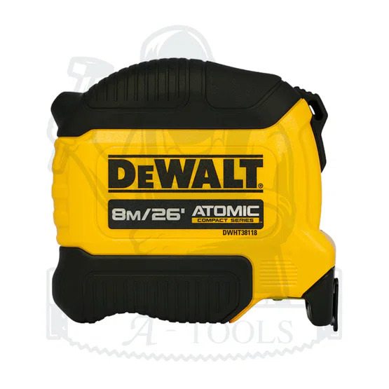 DEWALT รุ่น DWHT38118-30 ตลับเมตร ATOMIC ยาว 8 เมตร คุณภาพดี น้ำหนักเบา ใช้งานง่าย แข็งแรง ทน 3