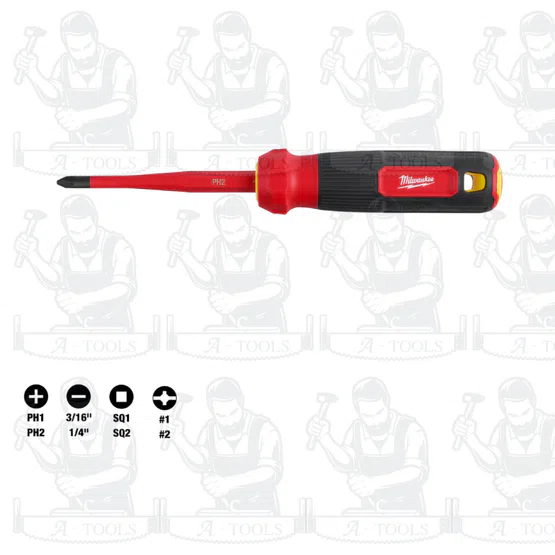 Milwaukee ไขควง หุ้มฉนวนกันไฟฟ้า 8-in-1 รุ่น 48-22-2218 การป้องกันฉนวน 1000V 5