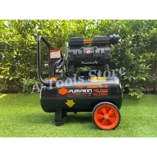 PUMPKIN ปั๊มลม ออยฟรี 25ลิตร พัมคิน รุ่น 31542 / PTT-M600W25 MEGATON OIL FREE เสียงเงียบ ไม่ใช้น้ำมัน รับประกัน12เดือน 2