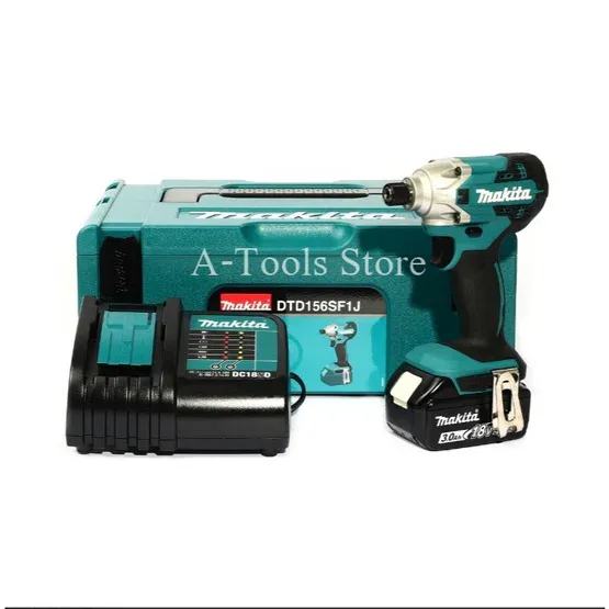 MAKITA ชุดสว่านไขควง ไร้สาย 18V รุ่น DTD156SF1J (แบต 3.0Ahx1+แท่นชาร์จ) 1/4นิ้ว 155Nm. DTD156 **ส่งเร็ว ของแท้100%** 2