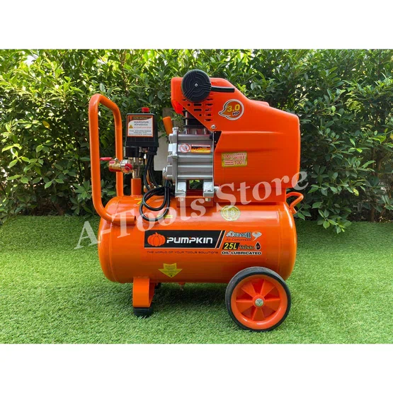 PUMPKIN ปั๊มลม โรตารี่ 25ลิตร พัมคิน รุ่น 31545 / PTT-J3HP25A JORDAN 3.0HP มอเตอร์ทองแดงแท้ รับประกัน18เดือน 2