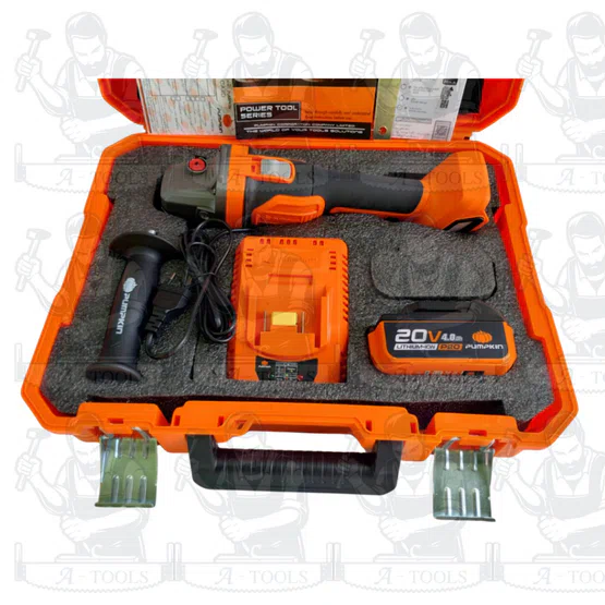 PUMPKIN เครื่องเจียร์ ไร้สาย 4" 20V รุ่น INF-4AGB 50382 (เครื่องเปล่า) / 50381 (ครบชุดพร้อมแบต) รับประกัน1ปี 6