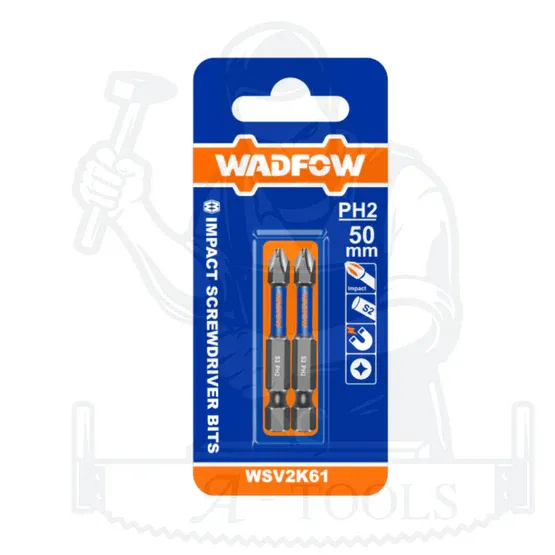 WADFOW ดอกไขควง กระแทกแฉก รุ่น WSV2K61 PH2x50mm S2 2ชิ้น/เซ็ท 3