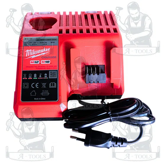 MILWAUKEE แท่นชาร์จ แบตเตอรี่ รุ่น M12-18C SA ชาร์จ 12V และ 18V รับประกัน1ปี 3