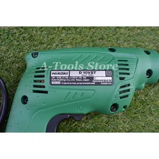 HITACHI ~ HIKOKI สว่านไฟฟ้า รุ่น D10VST 450W ไฮโคคิ / ฮิตาชิ 3/8" 3หุน 10mm. สว่าน เจาะไม้ เหล็ก ปรับซ้าย-ขวาได้ ของแท้ 4