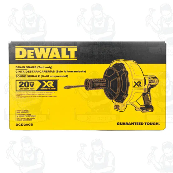 DEWALT รุ่น DCD200B เครื่องทะลวงท่อตันไร้สาย (ตัวเปล่า) ไกปรับความเร็วรอบได้ ฝาครอบดรัมสามารถถอดออกได้ เพื่อทำความสะอาด 6