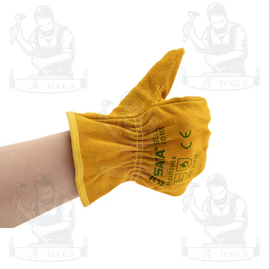 SATA ถุงมือหนัง รุ่น FS0103 (L) และ FS0104 (XL) ทำจากหนังวัว ทนทาน กระชับมือ ของแท้ 4