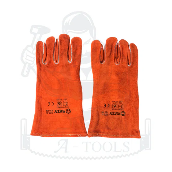 SATA ถุงมือเชื่อมนิ้วหัวแม่มือตรง รุ่น FS0105 (L) และ FS0106 (XL) ผลิตจากหนังวัวหุ้มฉนวนคุณภาพสูง สินค้า 4