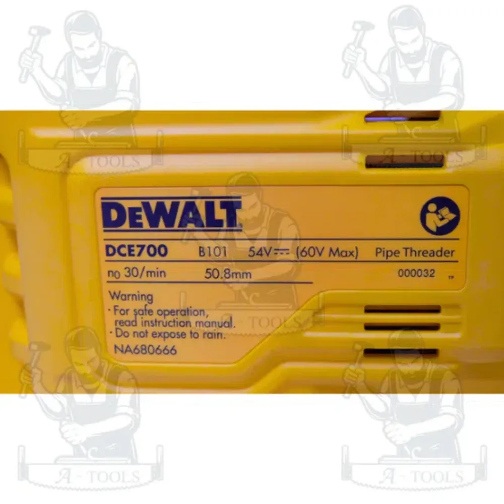 DEWALT เครื่องต๊าปเกลียว ไร้สาย 1/2"-2" รุ่น DCE700NK (ตัวเปล่า) Flexvolt 60V พร้อมลูกดาย6ลูก **ของแท้100%** 10