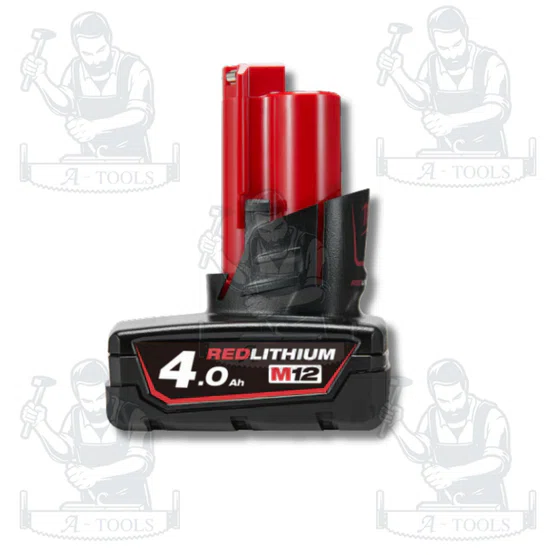 Milwaukee แบตเตอรี่ 12 โวลต์ 4.0 Ah. รุ่น M12 B4 รับประกัน 1 ปี ของแท้ 4