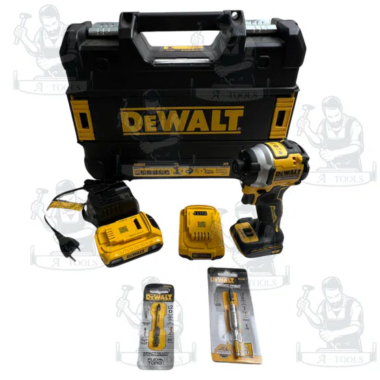 DEWALT ชุดสว่านไขควง กระแทก 20V รุ่น DCF850D2A-B1 (แบต20V 2.0Ah x2+แท่นชาร์จ) DCF850 **ส่งเร็ว ของแท้100%** 3