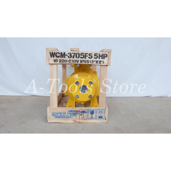 MITSUBISHI ปั๊มน้ำหอยโข่ง ปั๊มน้ำไฟฟ้า 2" x 2" x 5HP 220V รุ่น WCM-3705FS หน้าแปลน 2นิ้ว 5แรงม้า หน้าแปลน มิตซูบิชิ 3