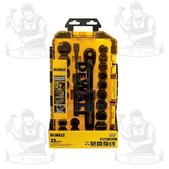 DEWALT ชุดลูกบ๊อกซ์ 23 ชิ้น 1/2" รุ่น DWMT74739 แข็งแรง ทนทานต่อการใช้งาน ของแท้ 100% พร้อมส่ง 4