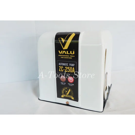 VALU ปั๊มน้ำ อัตโนมัติ แวลู รุ่น ZC250A พร้อมฝาครอบ 370W ใบพัดทองเหลือง ขดลวดทองแดง ปั๊มออโต้ ปั๊มน้ำออโต้ 4