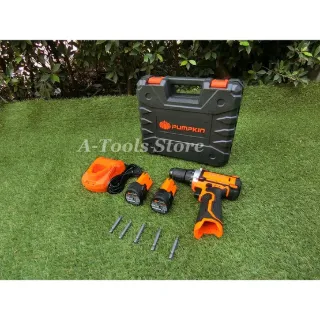PUMPKIN สว่านไร้สาย พัมคิน รุ่น 50207 / J-12D1501 แบต12V 1.5Ah 2ก้อน+แท่นชาร์จ เจาะไม้,เหล็ก สว่านแบต 4