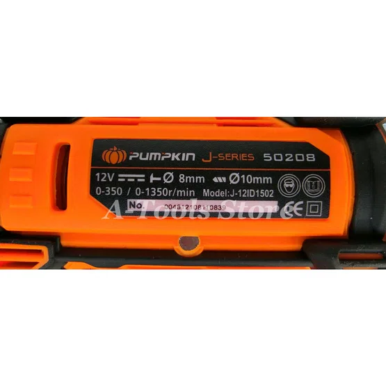 PUMPKIN สว่านกระแทกไร้สาย พัมคิน รุ่น J-12ID1502 / 50208 แบต12V 1.5Ah 2ก้อน+แท่นชาร์จ+อุปกรณ์เสริม5ชิ้น เจาะปูนได้ 6