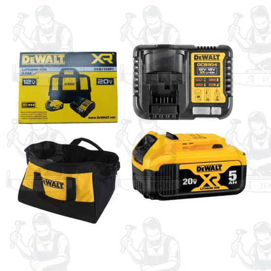DEWALT รุ่น DCB1104P1-B1 ชุดแบตเตอรี่และแท่นชาร์จ (ชุดแบต5.0Ah 20V ) สินค้าพร้อมส่ง ของแท้ 100% 2