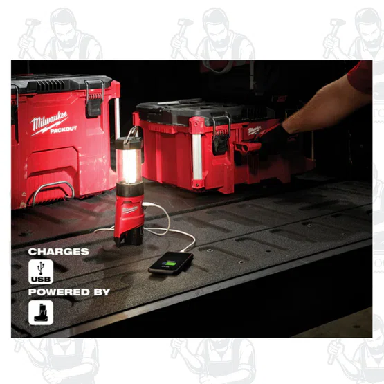 Milwaukee M12 LL-0 ไฟตะเกียง 12 โวลต์ พร้อมที่ชาร์จ USB (เครื่องเปล่า) ทนทานต่อน้ำและแรงกระแทก สินค้า 5