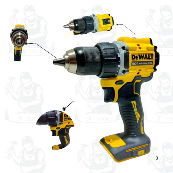 DEWALT รุ่น DCD794N-B1 สว่านไร้สาย 20V (เครื่องเปล่า) มีไฟ LED: ส่องสว่างขณะทำงานเบา คล่องตัว ใช้งานหลากหลาย พร้อมส่ง 3