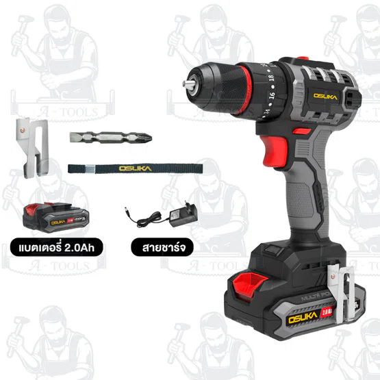 OSUKA สว่านกระแทกไร้สายไร้แปรงถ่าน OCHD802-D1 20v สินค้า 2
