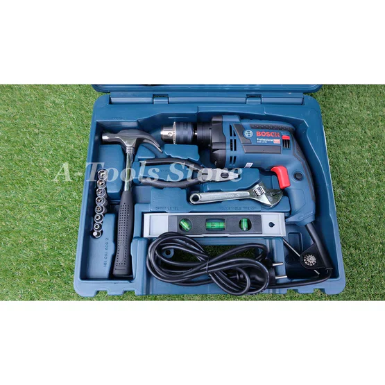 BOSCH สว่านกระแทก บ๊อช รุ่น GSB13RE SET 13mm. 1/2" 4หุน 600W แถมอุปกรณ์100ชิ้น สว่านไฟฟ้า เจาะไม้,เหล็ก,ปูน 06012271K3 6