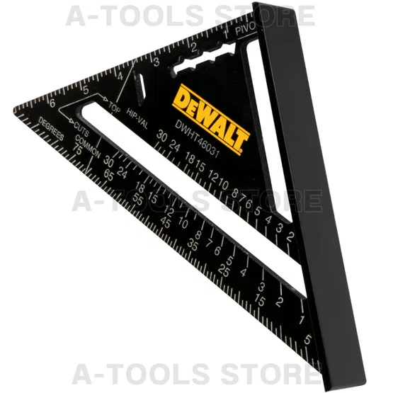 DEWALT ฉากสามเหลี่ยม อลูมิเนียมสีดำ 7นิ้ว รุ่น DWHT46031-0 **ส่งเร็ว ของแท้100%** 3