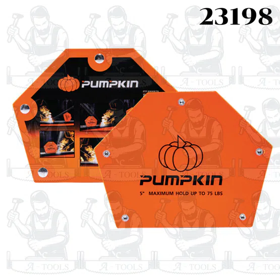 PUMPKIN แม่เหล็กจับฉากหกเหลี่ยมงานเชื่อม รุ่น 23200 3" 25 Lbs / 23201 4" 50 Lbs / 23198 5" 75 Lbs ของแท้ 4