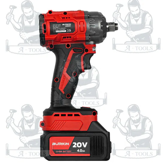 BURKIN บล็อคกระแทก ไร้สาย 20V รุ่น BK-BIW400 (แท่นชาร์จ +แบต 4.0Ah x2 +ลูกบล็อค 3ชิ้น +บล็อคหัวสว่าน) 2