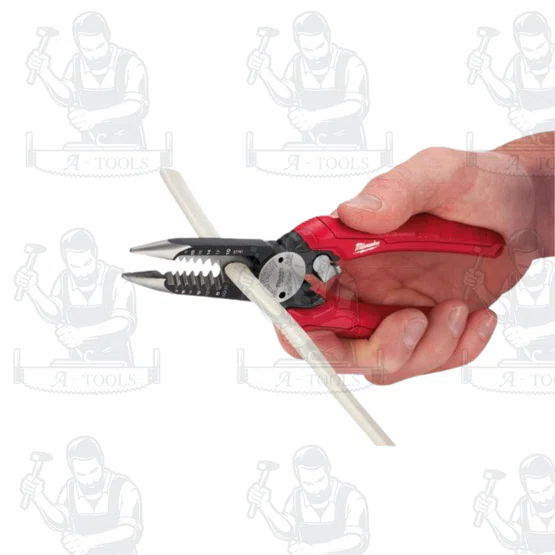 Milwaukee 48-22-3079 คีมปากตรง อเนกประสงค์ (6 in 1) เหมาะสำหรับการตัด ดึง งัด เเงะและหนีบ ทนทานต่อสนิม ทนต่อการใช้งาน 4