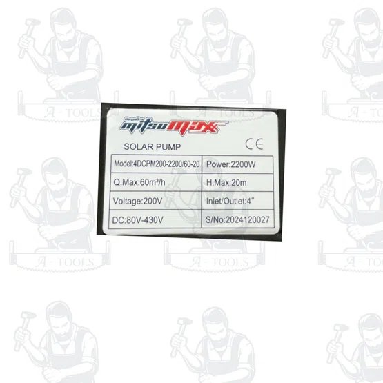 MITSUMAX ปั๊มหอยโข่ง รุ่น 4DCPM200-2200/60-20 ส่งสูงสุด 20 เมตร สินค้าพร้อมส่ง ของแท้ 100% 6