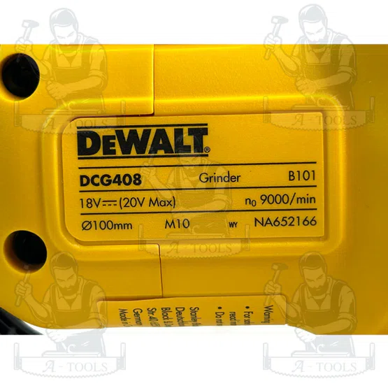 DEWALT เครื่องเจียร์ ไร้สาย 4นิ้ว 20V รุ่น DCG408N-B1 (เครื่องเปล่า) สวิชต์เซฟตี้ Paddle-Switch **ของแท้100%** 6