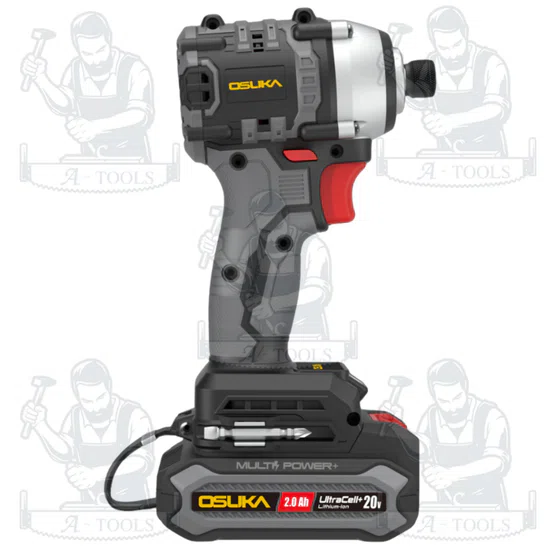 OSUKA ชุดไขควงกระแทกไร้สาย 20V รุ่น OCID821-D1 (แบต20V 2.0Ah x2 +แท่นชาร์จ +ดอกไขควง) 4