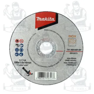 MAKITA ใบตัดเหล็ก 4" รุ่น D-77148 (5ใบ) ความหนา 1.0 mm. WA46R-BF INOX (แพ็ค 25ใบ) ของแท้ 100% 2
