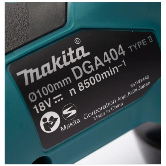 MAKITA รุ่น DGA404Z เครื่องเจียรไร้สาย 18 โวลต์ ขนาด 4 นิ้ว ความเร็วรอบตัวเปล่า 8,500 รอบ/นาที (ตัวเปล่า) สินค้าพร้อมส่ง 6
