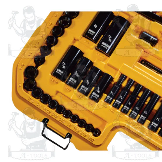 DEWALT ชุดบล็อก 184 ชิ้น รุ่น DWMT45184-1 ดีไซน์โครเมียมสีดำ ทนทาน **ส่งเร็ว ของแท้100%** 6