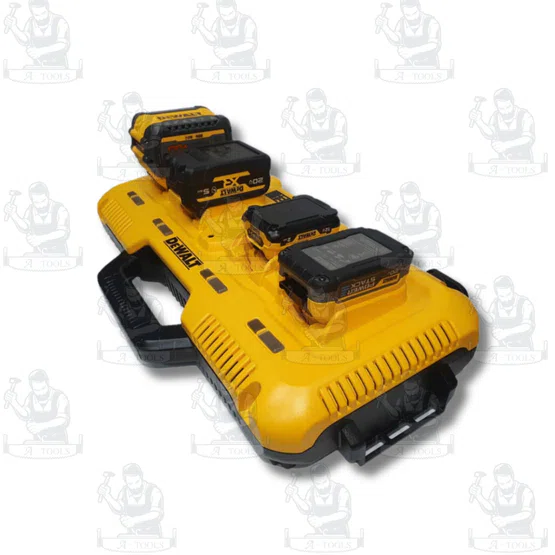 + + DEWALT แท่นชาร์จ แบตเตอรี่ 4ช่อง รุ่น DCB104-QW กระแสไฟขาออก 8A ต่อพอร์ต DCB104 4