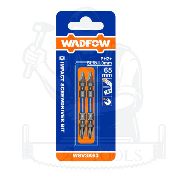 WADFOW ดอกไขควง กระแทก รุ่น WSV3K63 PH2+SL6.0 1.0 65มม. 3