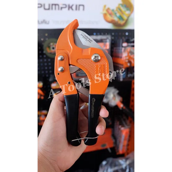 PUMPKIN กรรไกรตัดท่อ PVC พัมคิน รุ่น 33605 / PTT-601 ตัดท่อ 1-5/8" (42mm.) ด้ามจับชุบยาง จับถนัดมือ ไม่ลื่น **ของแท้100% 3