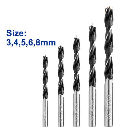 WADFOW ชุดดอกสว่านเจาะไม้ 5ชิ้น รุ่น WSJ3K01 5ชิ้น/เซ็ท 3,4,5,6,8 มม. 3
