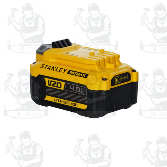 STANLEY แบตเตอรี่ 20V Max 4.0Ah รุ่น SB204-B1 แบตเตอรี่คุณภาพสูง สำหรับเครื่องมือไร้สาย 20V Max Stanley Fatmax V20 3
