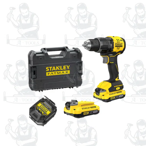 STANLEY รุ่น SBD716D2T-B1 สว่านกระแทกไร้สายไร้แปรงถ่าน V20 มาพร้อมพร้อมแบตเตอรี่ 2AH 2ก้อน และแท่นชาร์จ สินค้า 6