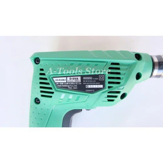 HITACHI ~ HIKOKI สว่านไฟฟ้า รุ่น D6VA 240W 1/4" 2หุน 6.5mm. ปรับซ้าย-ขวาได้ ของแท้ สว่าน เจาะไม้ เหล็ก 4